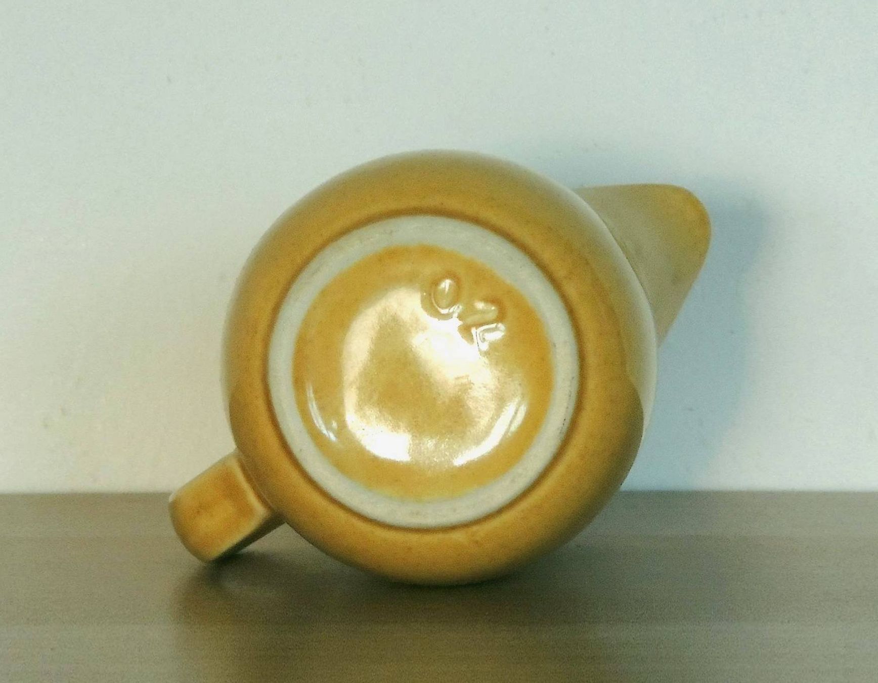 Rössler Caraffe: Pot crémier jaune moutarde, 0.2 litre, Rössler, 1950-60s – Usato da La Chaux-de-Fonds venduto da Helene2300 5