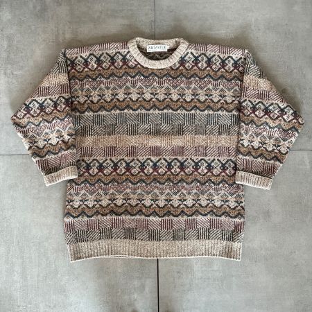 1980s Antartex Vintage British Isles Knitted Wool Sweater