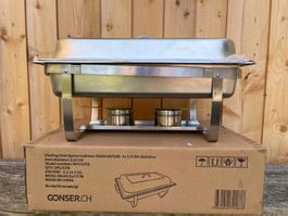 CHAFING DISH Speisewärmer Edelstahl 3 x 2.5L