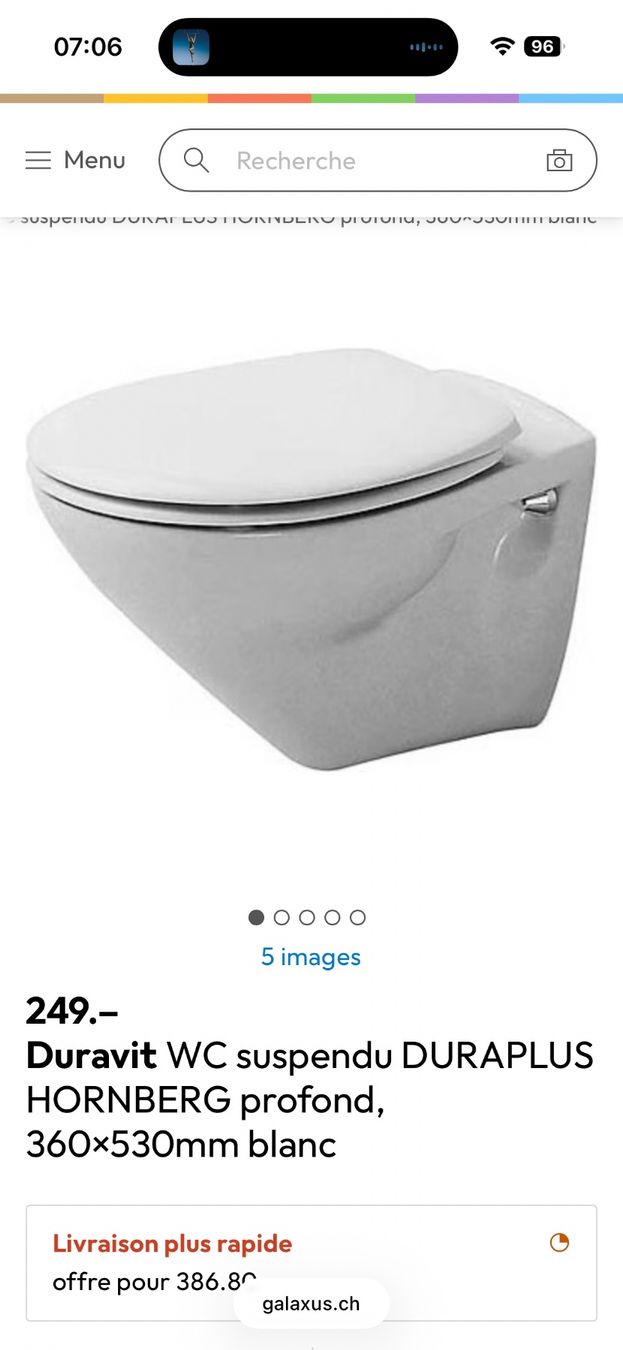 Duravit WC: WC suspendu neuf Duravit Duraplus – Gebraucht aus Montreux von elo_c6bf