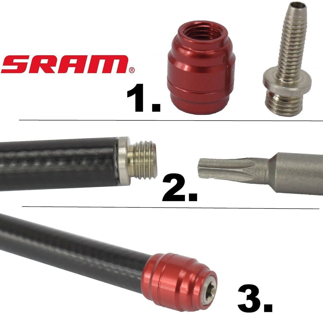 Sram Pièces détachées: SRAM OLIVE HOSE FITTING BREMSE NIPPEL – Neuf avec emballage d'origine à Domat/Ems par ro-shop 2