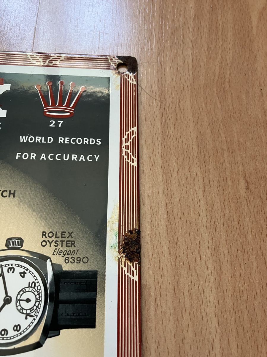 Insegne: Rolex Emailschild Advertising sign ab1.- – Usato da Zürich venduto da Classic_Collection_Zurich 3
