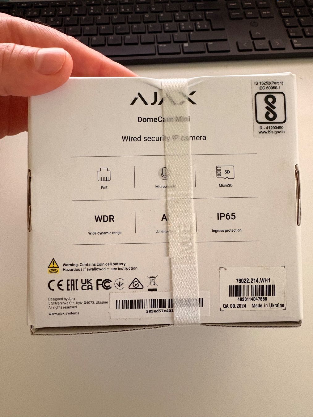 Videocamere: Ajax DomeCam Mini mit JunctionBox 8 MP – Usato da Vinelz venduto da sam_6lny 3