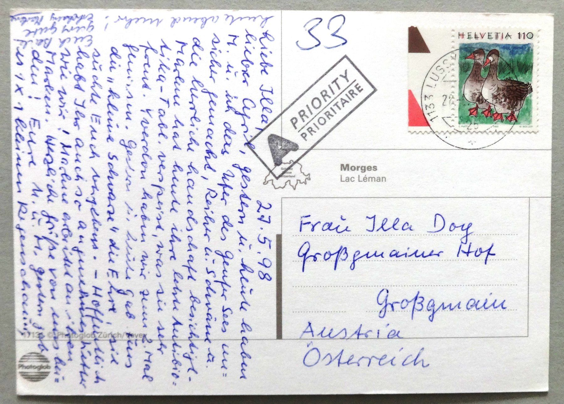 Cartoline postali: Morges - Lac Léman – Usato da Fétigny venduto da Billy2miny 1
