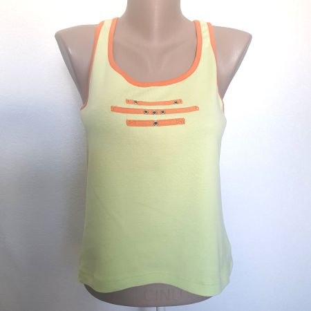 Débardeur styles sportswear chartreuse -Sacage– Gr. L