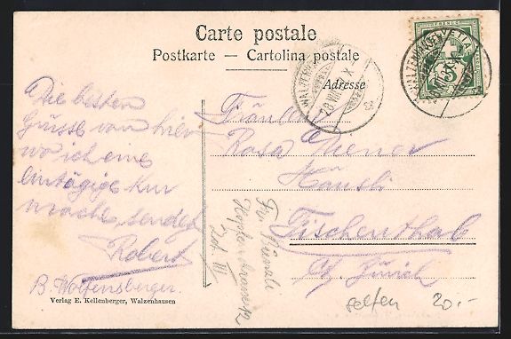 Cartoline postali: Walzenhausen, Pension Rosenberg mit Stra – Usato da Berlin venduto da bartko-reher 1
