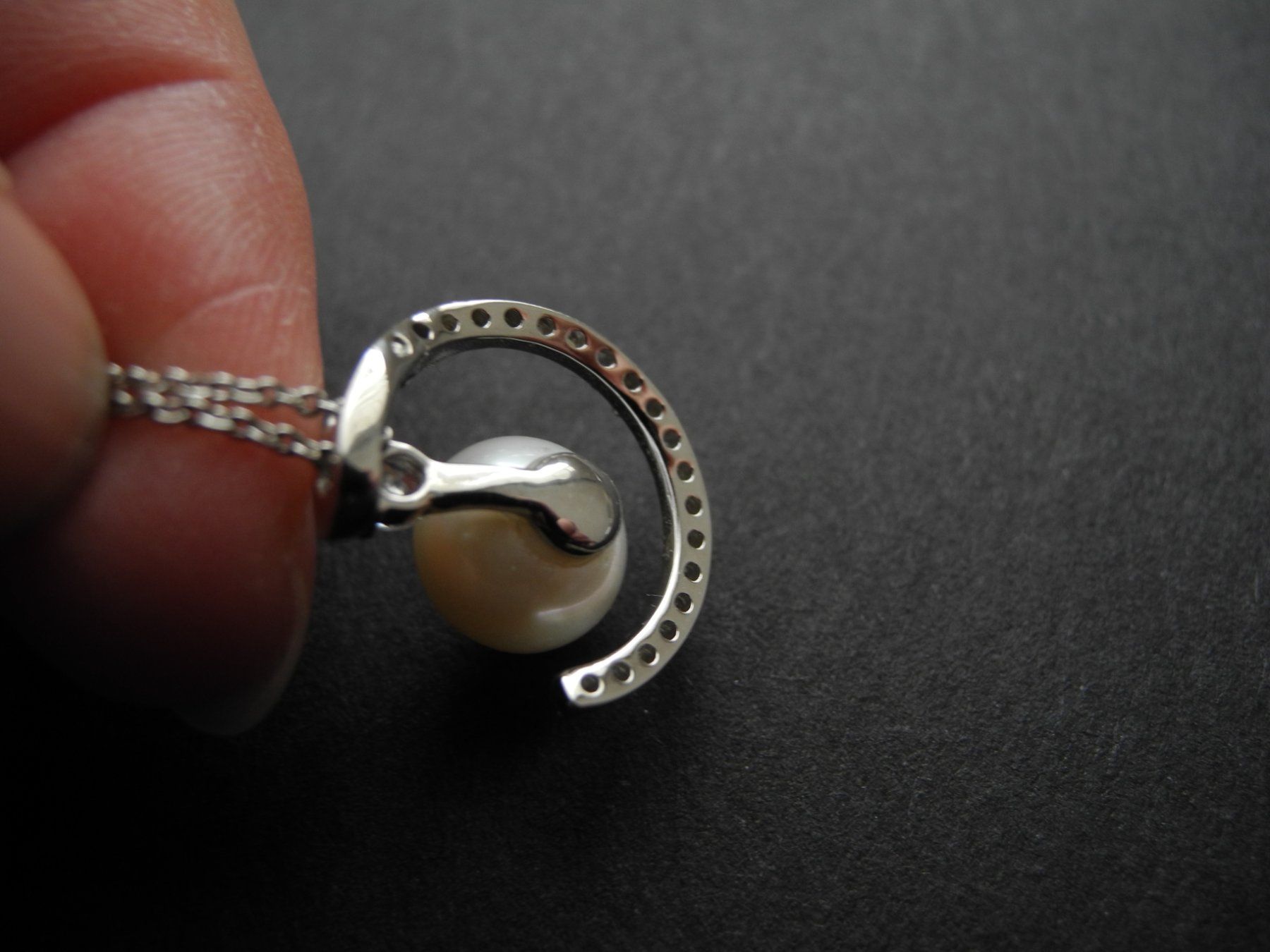 Catenine: Kette 925 Silber mit Perle – Usato da Balsthal venduto da qwer24 5