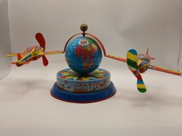 Retro Blechspielzeug Globus Karussell, Made in Germany