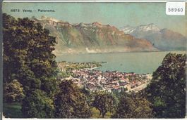 Vevey - Panorama - Litho