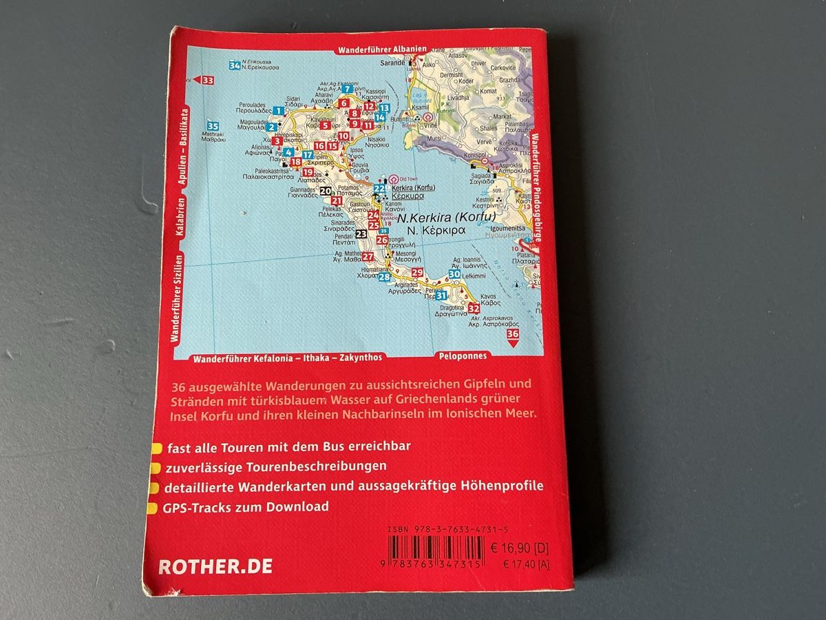 Bücher: Rother-Wanderführer Korfu 2024 – Gebraucht aus Schwarzenberg LU von lealea123 1