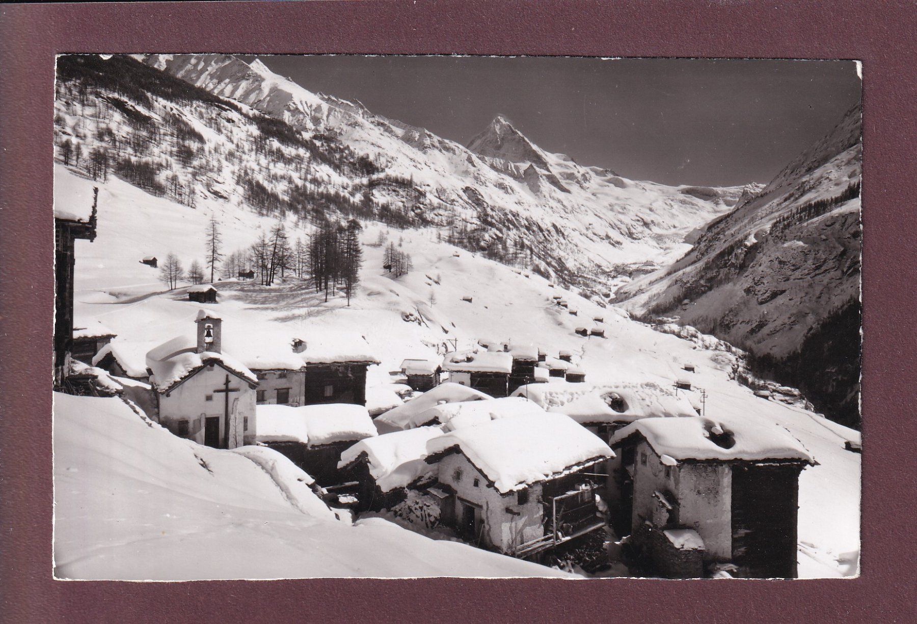 Cartoline postali: LA FORCLA D'HERENS - Dent Blanche - 1959 – Usato da Pully venduto da nicecards