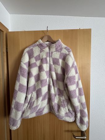 Vans Checkerboard Fleece Jacket, Size M, Purple