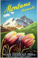 Montana Vermala Valais  Original Plakat