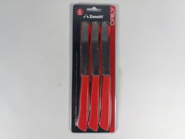 ZANETTI set de six couteaux rouges de table