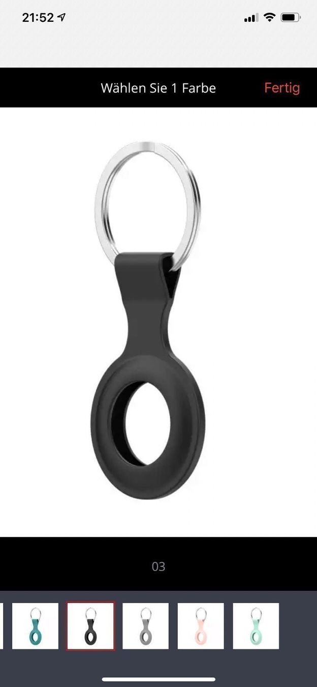 Apple Schlüsselanhänger & - bänder: Apple Airtag Silikon schwarz – Neu und originalverpackt aus Recherswil von Easy_sell
