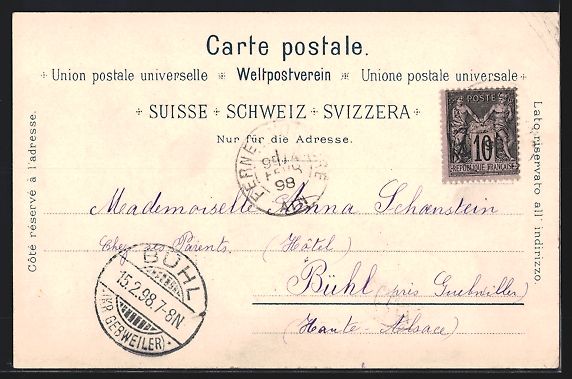Cartoline postali: Litho Geneve, Strassenpartien mit Victor – Usato da Berlin venduto da bartko-reher 1