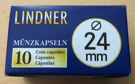 Lindner 10er Pack Münzkapseln 24 mm