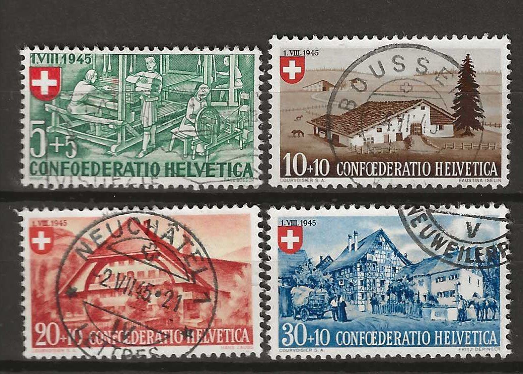 Alle Briefmarken: PP045 - Pro Patria 1945 obl. – Gebraucht aus Trélex von Phil_Albert