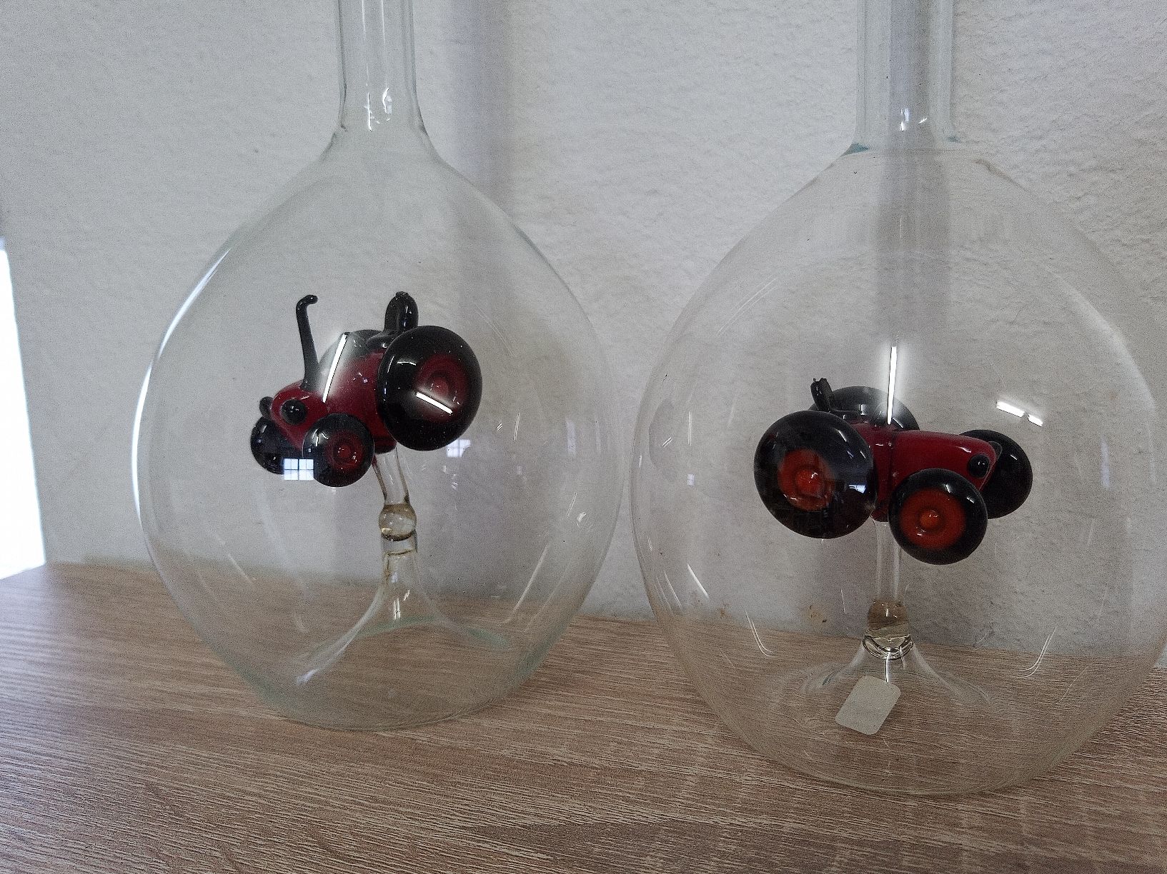 Altro: 2 Glasflaschen mit Traktor - Deko Flasche - Schnapsflasche  – Usato da Reiden venduto da Zofi-Brocki