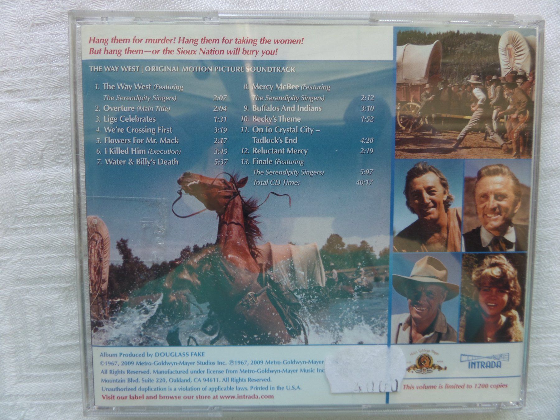 CD: bronislau Kaper - The Way West - Kirk Douglas – Usato da Genève venduto da CDLPBookS 1