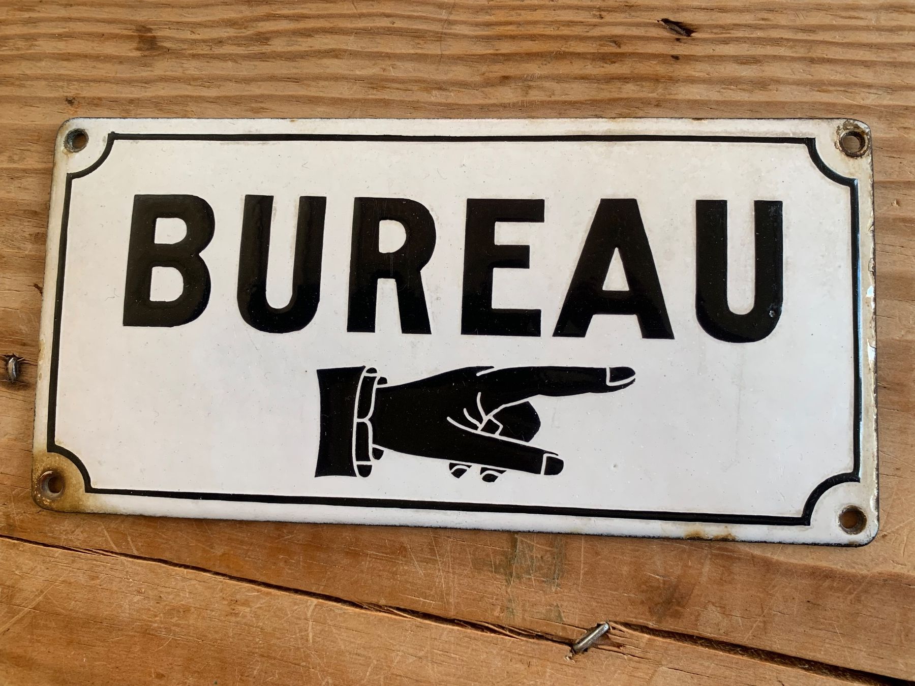 Schilder: Altes Emaille-Schild BUREAU – Gebraucht aus Bibern SO von wecafra 1