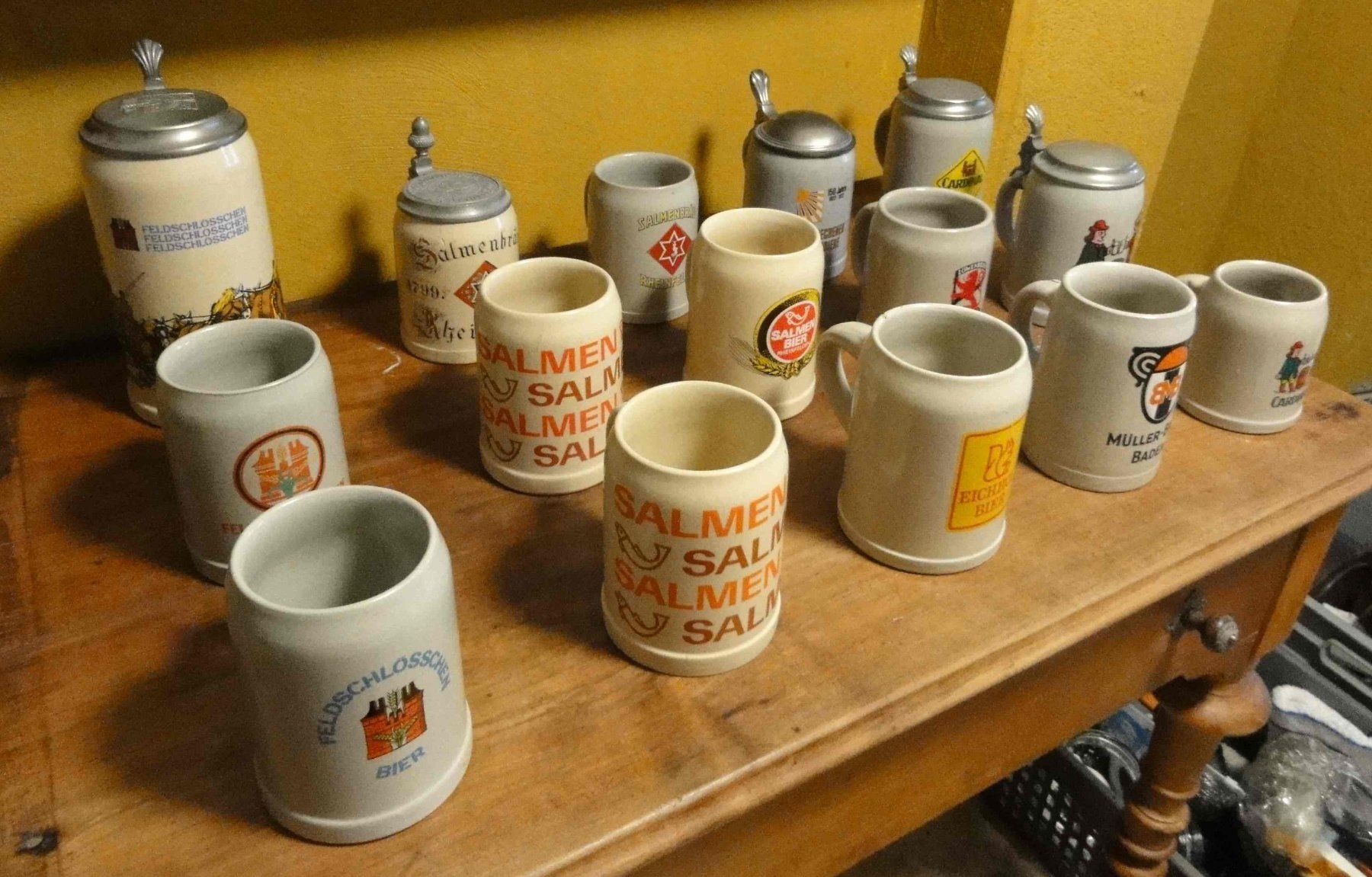 Bicchieri: Bierkrüge mit und ohne Deckel, vor 1990 – Usato da Wohlen AG venduto da Flusslauf 1