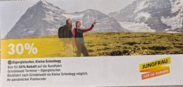Gutschein 30% Eiger Gletscher, Kleine Scheidegg
