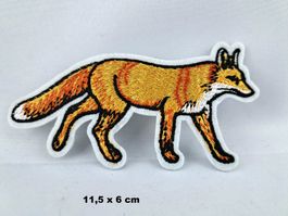 FUCHS - Aufnäher - Aufbügler - Stickerei - 11,5x6cm