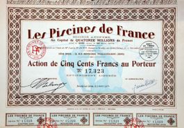 Les Piscines de France SA, Neuilly-s-S. - 1933