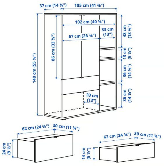 Ikea Armadi: IKEA VIHALS Schrank-System - ungeöffnet – Nuovo e nell'imballaggio originale da Gossau SG venduto da Pipo_Bianco 1