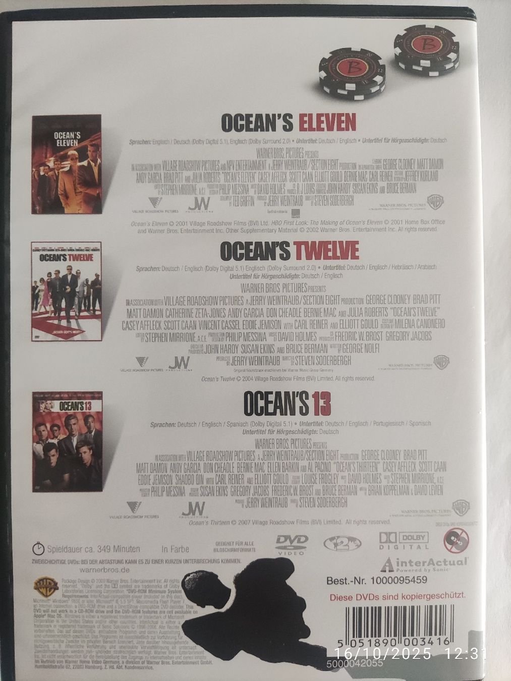 Tous les DVDs: Oceans Trilogie: DVD – D'occasion à Basel par Alacant 1