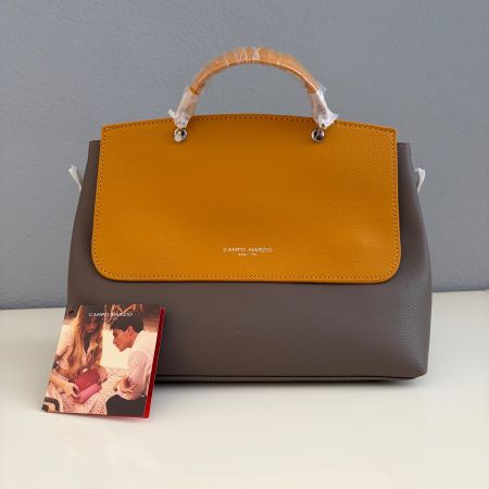 NUOVA Borsa Campo Marzio giallo/taupe ecopelle