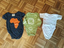 Baby 3x Body Set Gr 56 Africa, grün