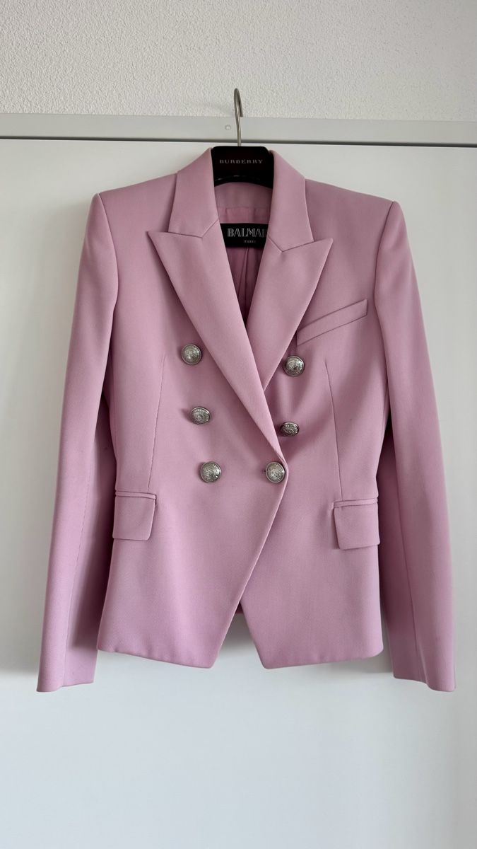 Balmain Giacche: Balmain Blazer, Size FR38, Pastel Pink – Usato da Dübendorf venduto da Pink.Blue