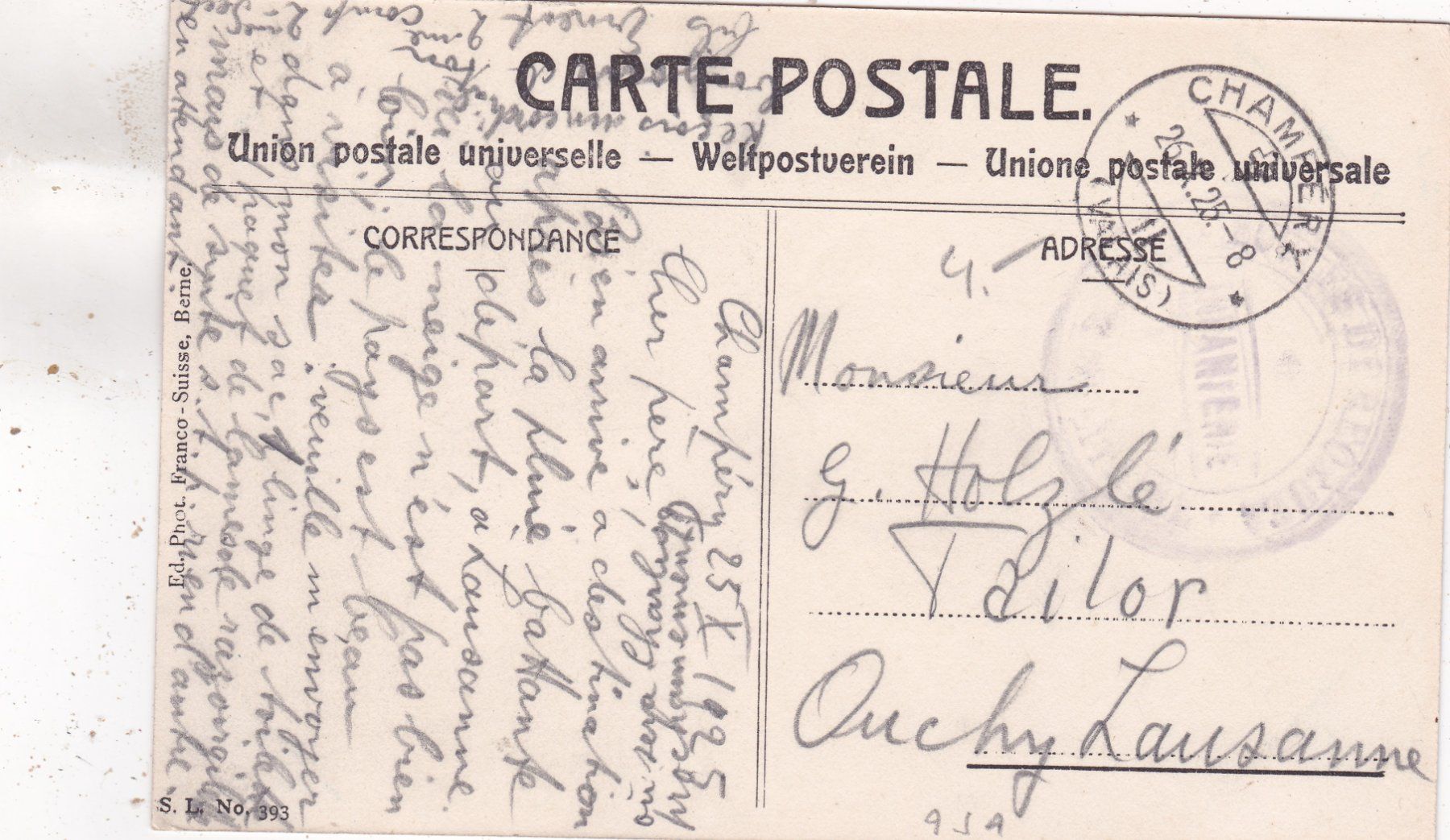 Cartoline postali: Champery et la Dent du Midi 1925 – Usato da Herisau venduto da Lisegrat2008 1