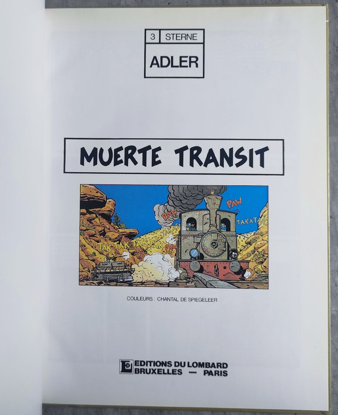 Fumetti: ADLER 3. Muerte Transit (EO) – Usato da Biel/Bienne venduto da pijama 2