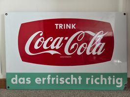 Original Coca-Cola Emailleschild 60er Jahre