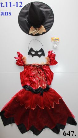 Costume sorcière - vampire / Hexe - Vampir t. 11 - 12 ans