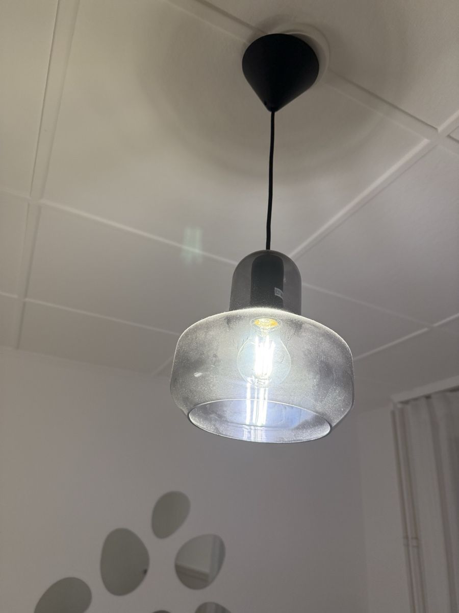 Jysk Lampade: Jysk Lampe Leuchte Glas Anthrazit scandi Style  – Usato da St. Gallen venduto da Vanesita. 3