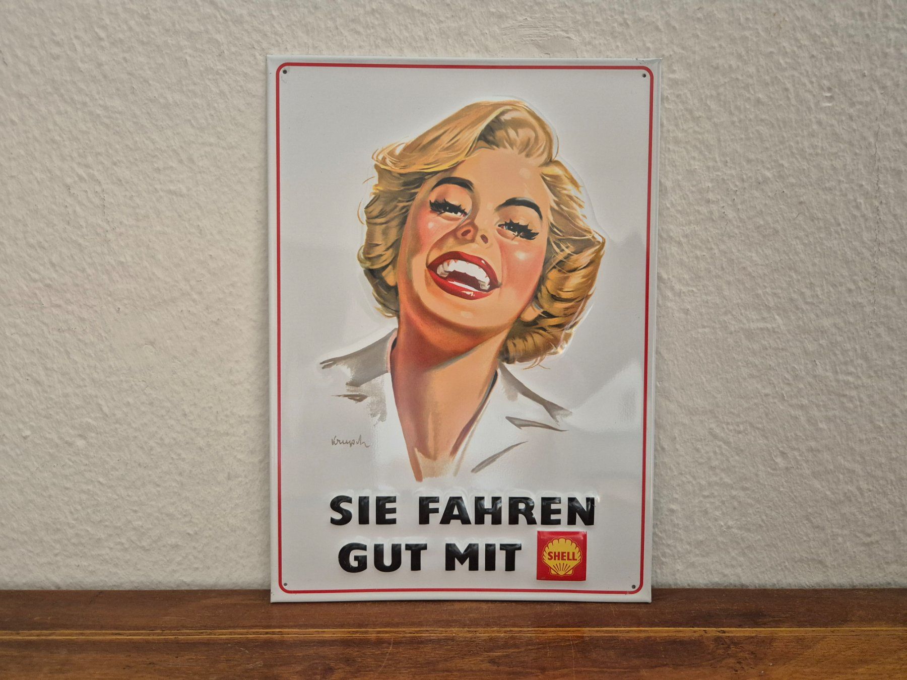 Shell Insegne: Blechschild Shell Tankstelle Tanksäule Limitiert 2001 Blech – Usato da Neuhausen venduto da rraayy