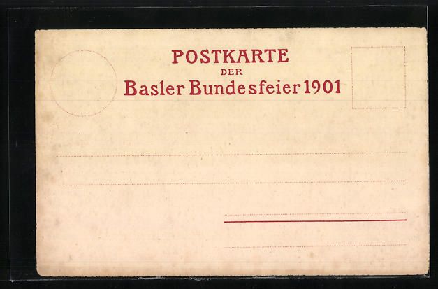 Cartoline postali: Litho Basel, Basler Festspiel 1901 – Usato da Berlin venduto da bartko-reher 1