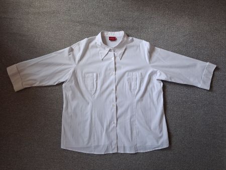 Blusen Damen, Weiss, Gr.50, Baumwolle