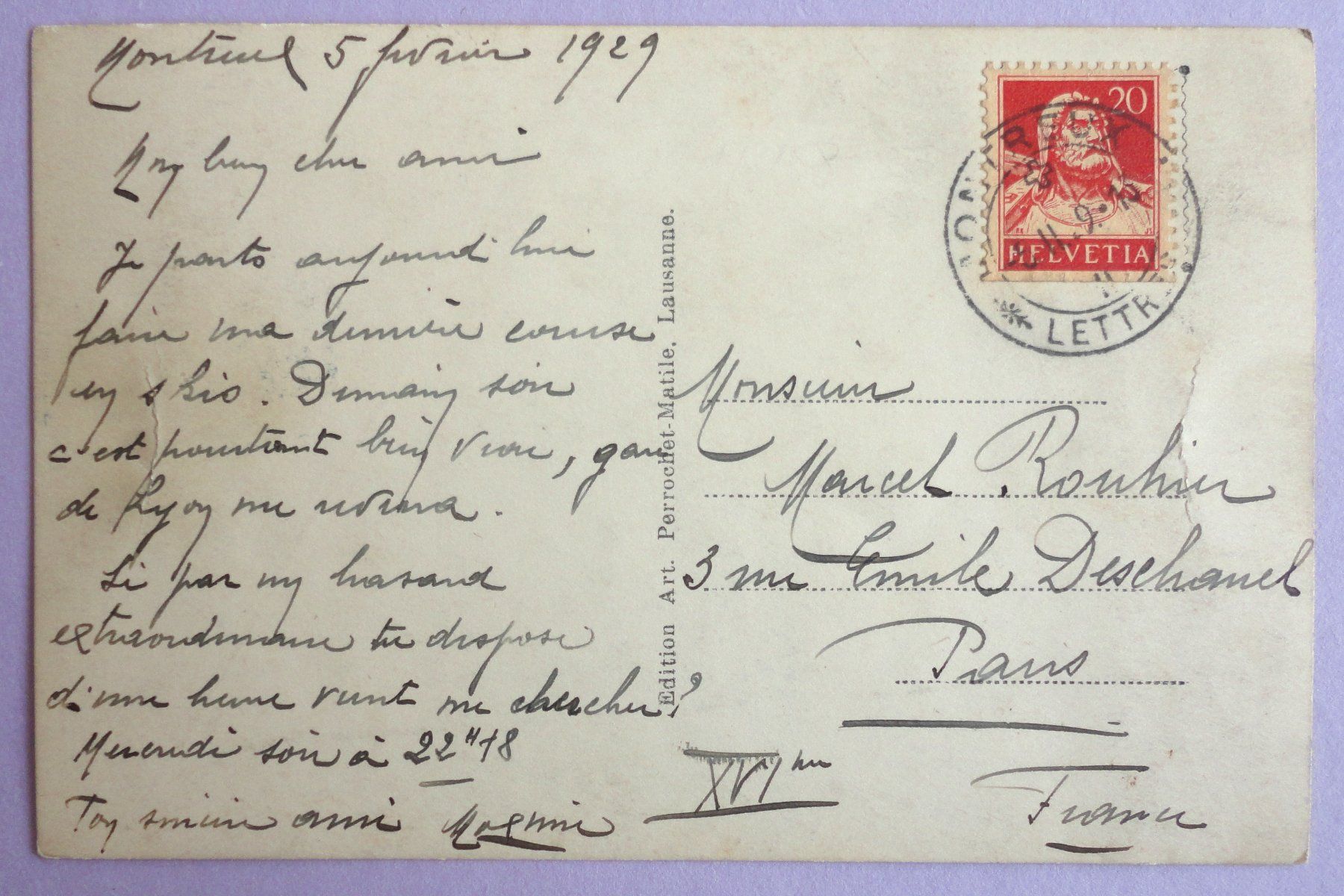 Cartoline postali: Paysage enneigé – Difettoso da Fétigny venduto da Billy2miny 1