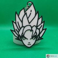 Dragon Ball - Goku Super Saiyan Keychain - 3D Printed