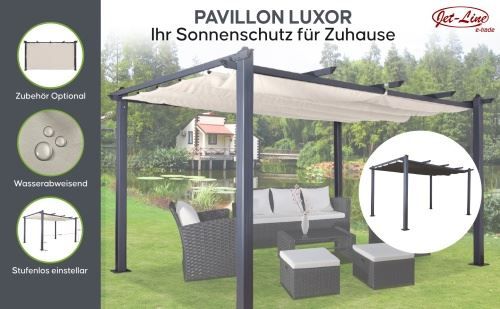 Tende & Padiglioni: Pavillon  Pergola Aluminium Luxor beige – Nuovo e nell'imballaggio originale da Herbertingen venduto da jet-line-e-trade 7
