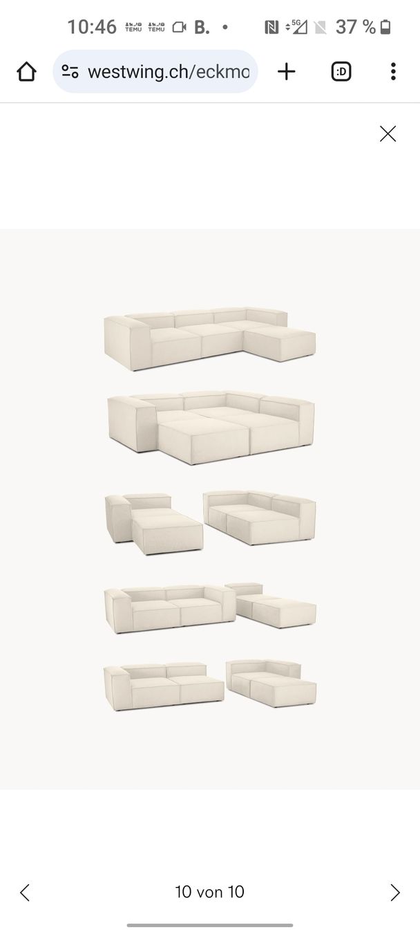 Westwing Divani: Eckmodul rechts+ Mittelmodul Lennon CHF 2948-50% – Nuovo (secondo la descrizione) da Otelfingen venduto da Yuji_Outlet_A-Ware. 3