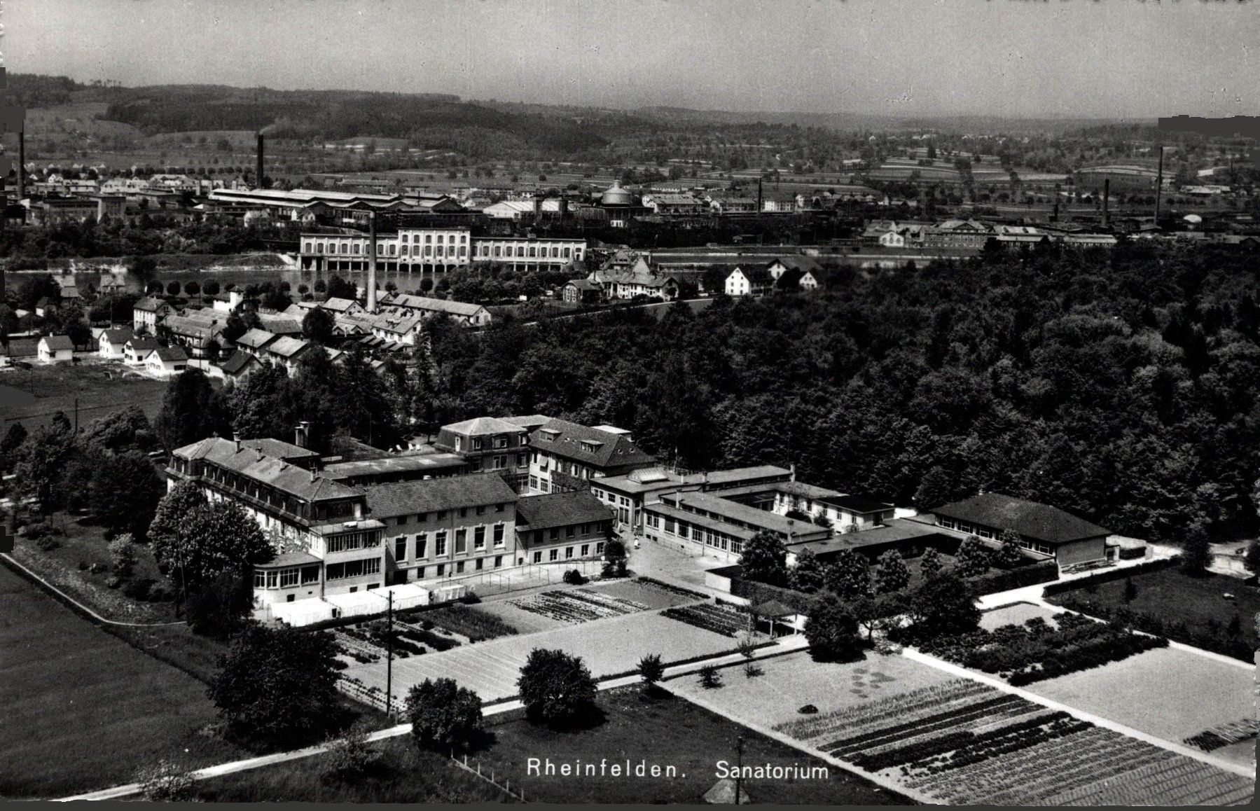 Ansichtskarten: Flugaufnahme Rheinfelden. Sanatorium – Gebraucht aus Bronschhofen von Astore