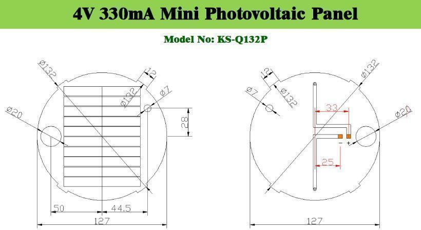 Dispositivi a energia solare: Solarzelle Solarmodul 4V / 330mA / 1.3W – Nuovo e nell'imballaggio originale da Wiesendangen venduto da 27viper27 2