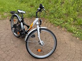 Wheeler Kinderfahrrad Schwarz Grau und Service gemacht