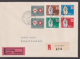 Pro Patria Serie1957 ET: Gestempelt: Leissigen -1.Vl.57
